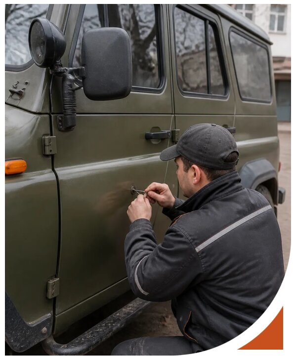 Профессиональное вскрытие автомобиля УАЗ без повреждений в Сарапуле